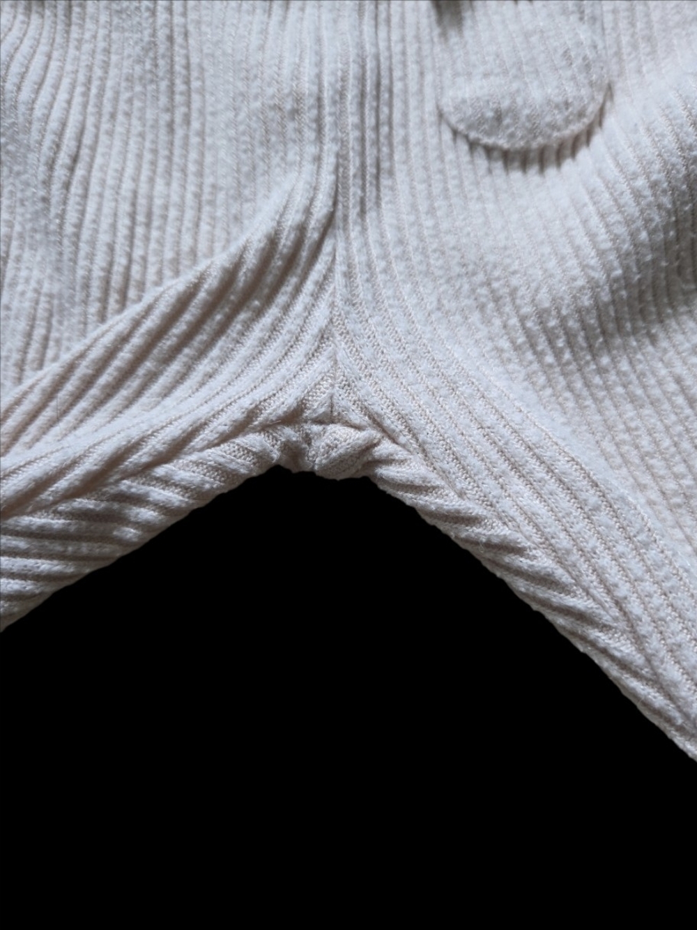 Zara Kids Ribbed Drawstring Leggings 9-12 Months Cream Ruffle Pants Infant - Picture 7 of 13